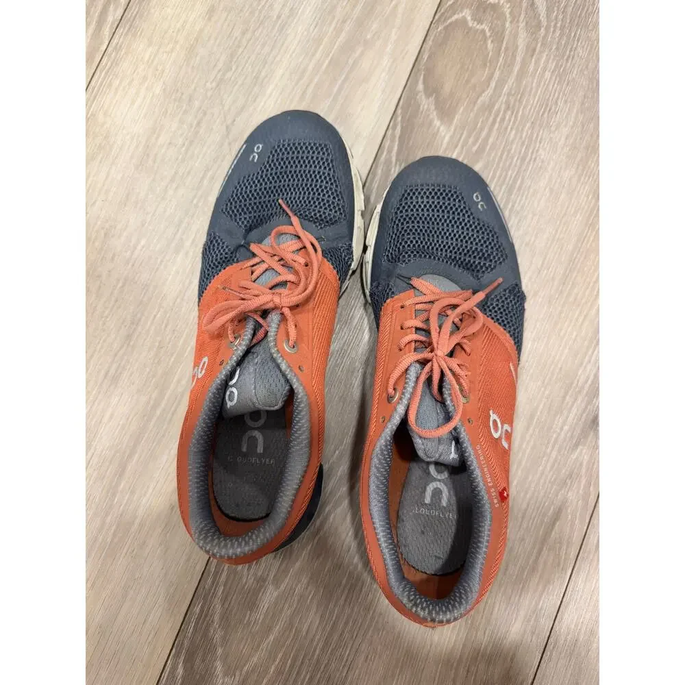ON Cloud Mens Cloud Flyer size 9 orange and grey - Picture 10 of 12